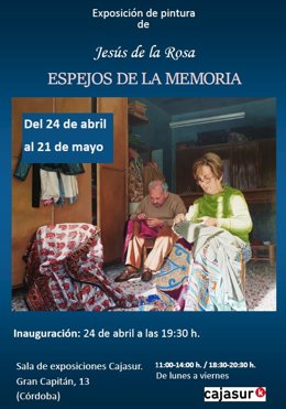 Cartel de la exposición de Jesús de la Rosa, 'Espejos de la memoria'.