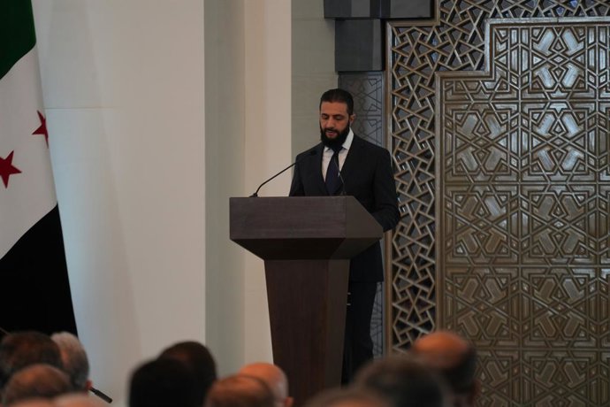 O presidente da Síria, Ahmed al Shara