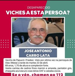 Veciño de Frades desaparecido