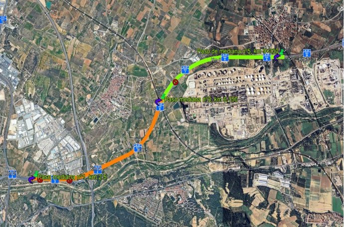 Plano de la zona afectada por las obras.