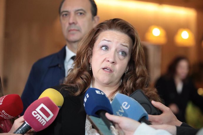 La consejera de Sanidad de la Comunidad de Madrid, Fátima Matute, ofrece declaraciones a los medios tras el Consejo Interterritorial del Sistema Nacional de Salud (CISNS)