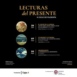 Cartel de la nueva edición del ciclo 'Lecturas del Presente'.