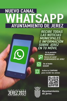 Cartel del anuncio del nuevo cancal de información del Ayuntamiento de Jerez.