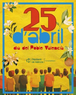 Cartel de la Diputació por el 25 d'Abril