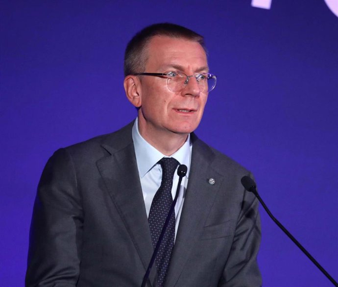 Archivo - El presidente de Letonia, Edgars Rinkevics.