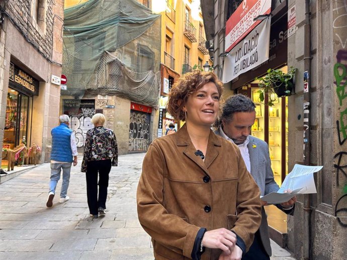 La líder de ERC en Barcelona, Elisenda Alamany, en declaraciones a los medio este jueves