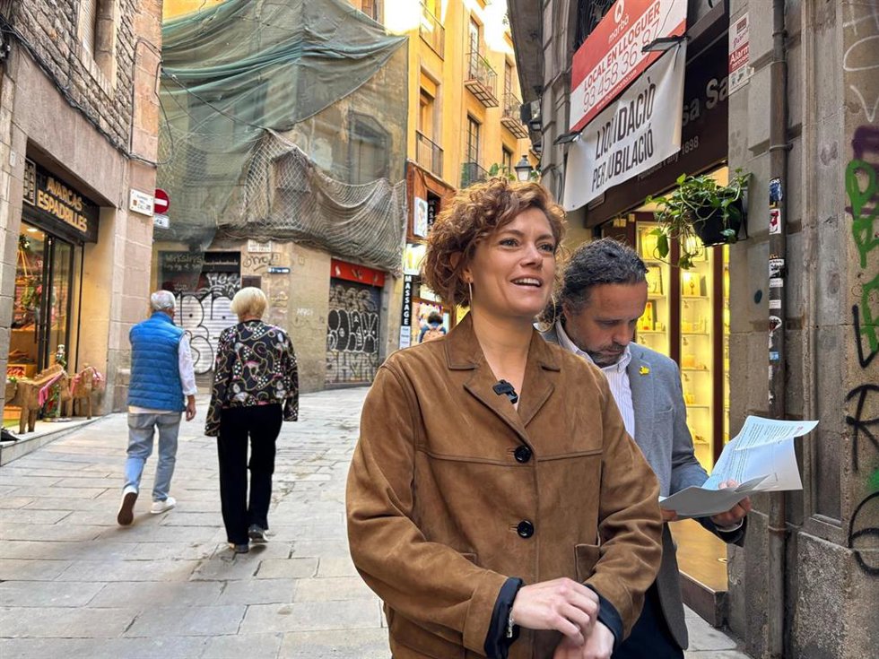 La líder de ERC en Barcelona, Elisenda Alamany, en declaraciones a los medio este jueves