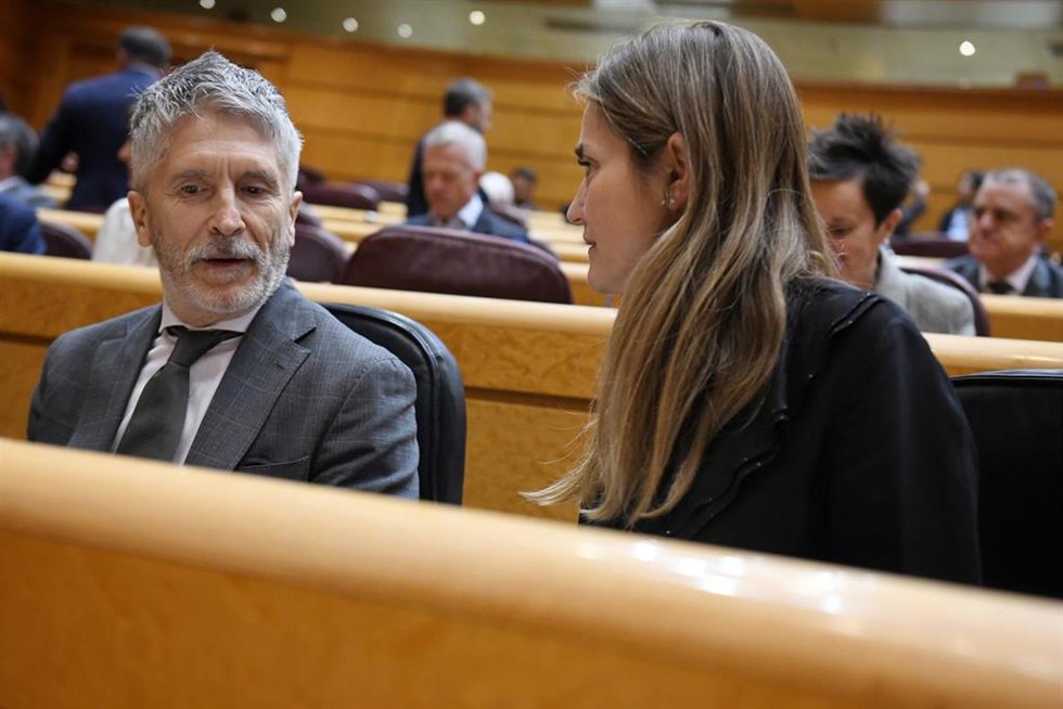 Archivo - El ministro del Interior, Fernando Grande-Marlaska, y la vicepresidenta tercera y ministra para la Transición Ecológica y el Reto Demográfico, Sara Aagesen.