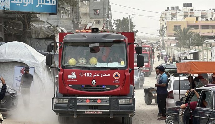 Camión humanitario en la Franja de Gaza