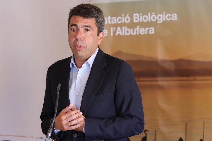 El president de la Generalitat, Carlos Mazón, en un acto en El Palmar