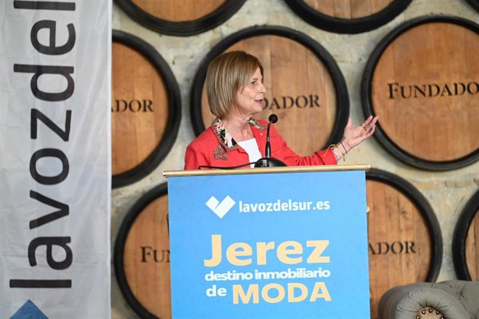 La alcaldesa de Jerez de la Frontera (Cádiz), María José García-Pelayo, en el foro 'Jerez, destino inmobiliario de moda'.