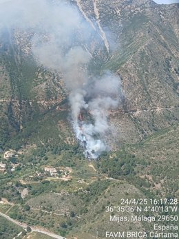 Incendio declarado en Mijas