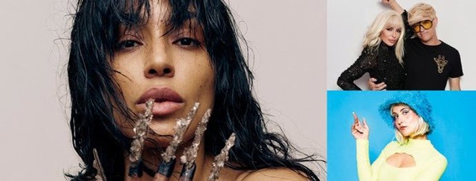 Loreen, Nebulossa y Kuve en una imagen promocional del festival.