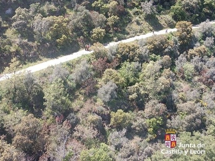 Auxilio en el Pozo de los Humos, en Masueco (Salamanca).