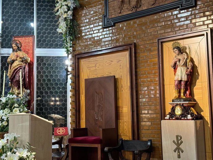 Parroquia de San Pelagio Mártir de Córdoba con la imagen del niño mártir.