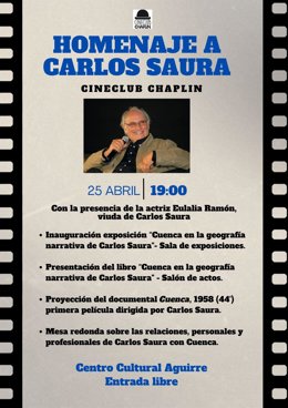 Cartel del evento homenaje a Carlos Saura.