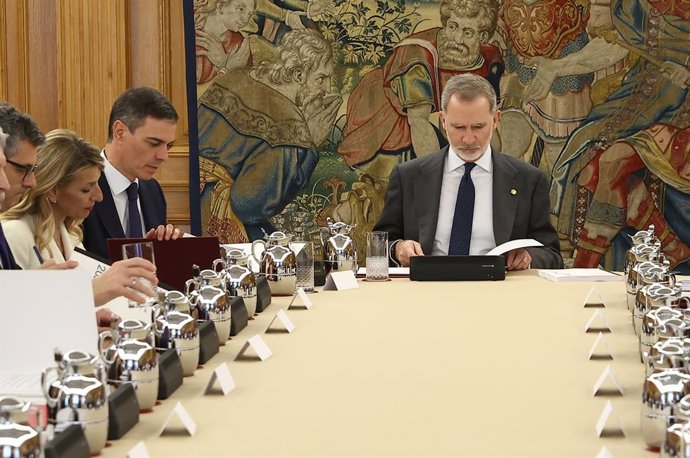El Rey preside la reunión del Consejo de Seguridad Nacional en Zarzuela