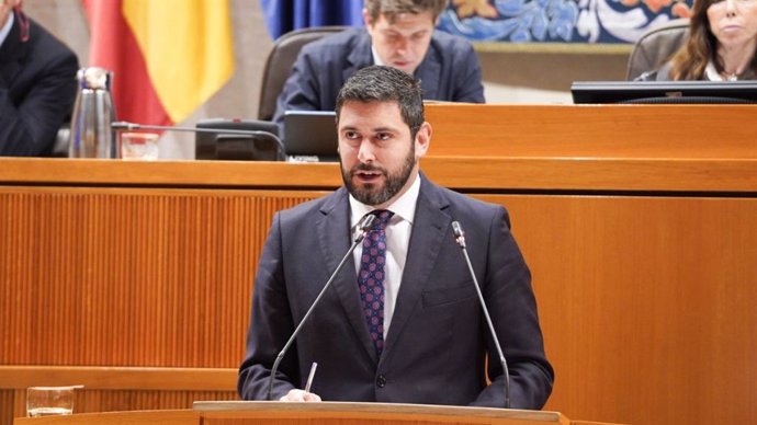 El portavoz de VOX en las Cortes de Aragón, Alejandro Nolasco.