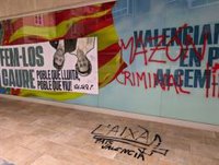 El PPCV denuncia actos vandálicos en su sede en València que amanece con "amenazas" y pintadas de 'Mazón criminal'