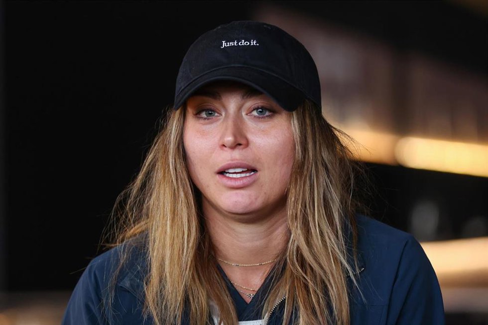 La tenista española Paula Badosa durante el Día de Medios del Mutua Madrid Open 2025