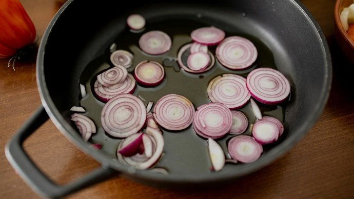 Salteado com cebolas