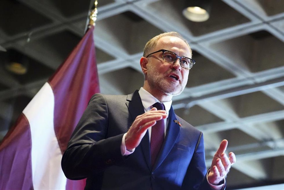 Archivo - El ministro de Defensa de Letonia, Andris Spruds, en un acto en marzo de 2024.