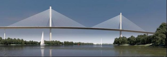 Recreación digital del puente de la SE-40