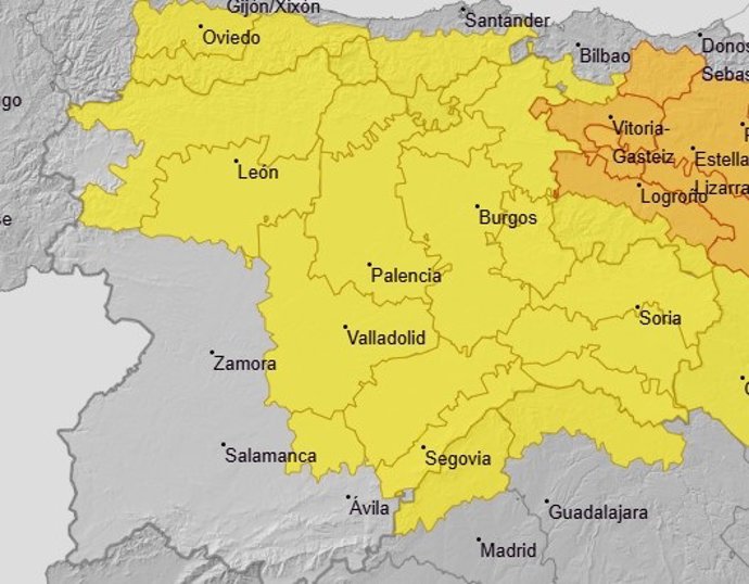 Avisos meteorológicos de la Aemet para este viernes, 25 de abril.