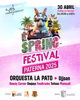 El Spring Festival Paterna llenará el parking de Los Naranjos de música y diversión con la orquesta La Pato y DJ Joan