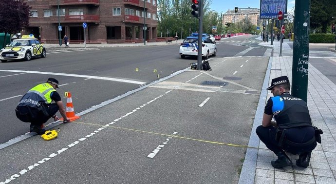 Siniestro vial con heridos en la avenida Gloria Fuertes de Valladolid
