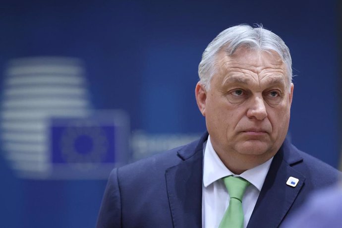 Archivo - El primer ministro húngaro, Viktor Orbán, en una cumbre de la Unión Europea en Bruselas, Bélgica, en marzo de 2024