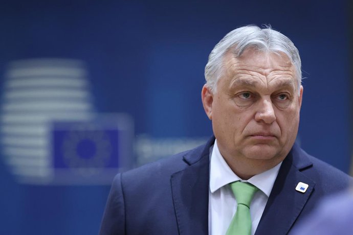 Archivo - BRUSSELS, March 22, 2024  -- Hungarian Prime Minister Viktor Orban is seen during the European Union (EU) summit in Brussels, Belgium, on March 21, 2024.
