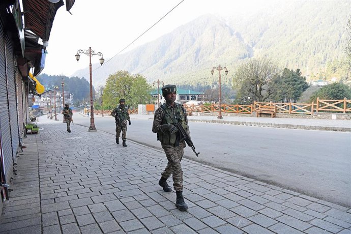 Militares indios en Pahalgam tras el atentado registrado en el estado de Jammu y Cachemira
