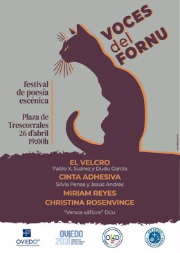 Cartel del festival de poesía 'Voces del fornu'.