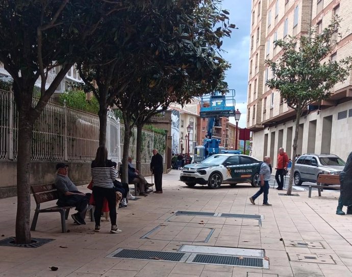 Cercanías de la calle Siervas de Jesús, esta tarde en Haro