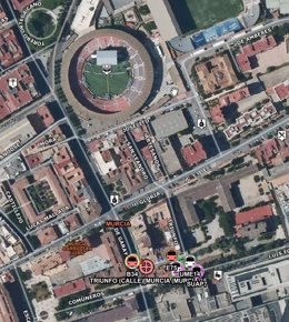 Localización del incendio