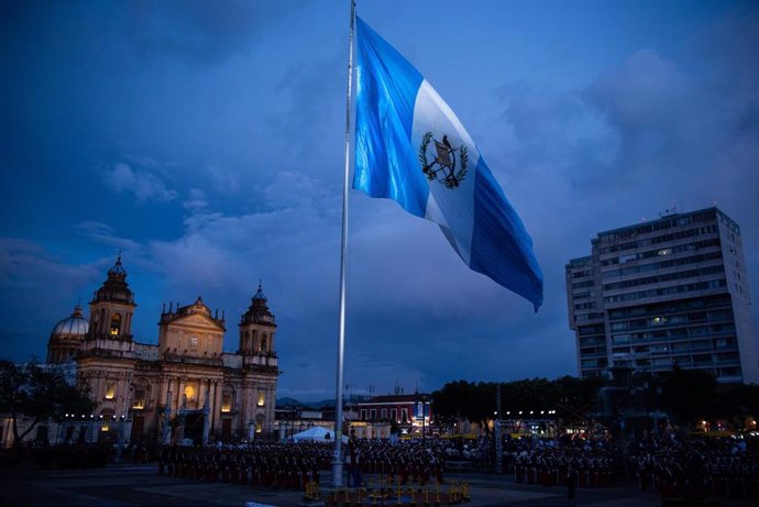 Archivo - Bandera de Guatemala.  
