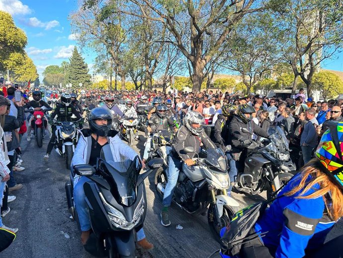 Archivo - Imagen de archivo de moteros en Jerez con motivo del Gran Premio de España de Moto GP 2024.