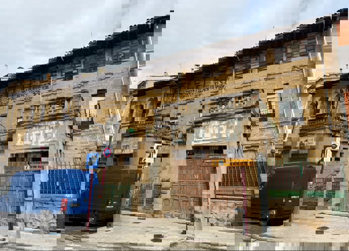 Calle Siervas de Jesús, de Haro, esta mañana.