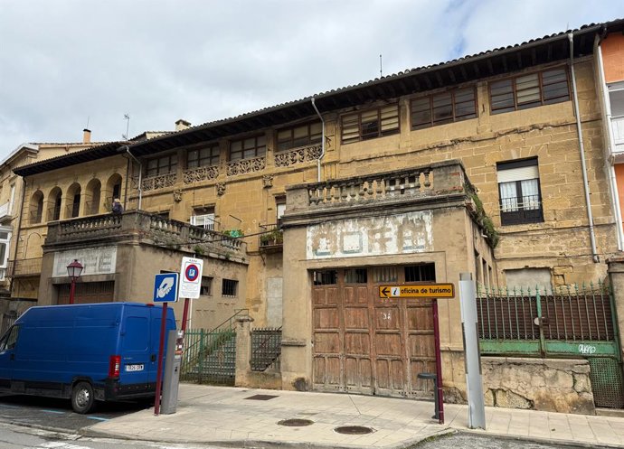 Rua Siervas de Jesús, Haro, nesta manhã.