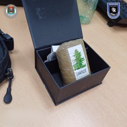 Envoltorio de droga incautada por la Policía Local en Las Palmas de Gran Canaria