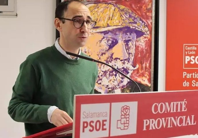 El actual líder del PSOE de Salamanca, David Serrada, único candidato a la secretaría general