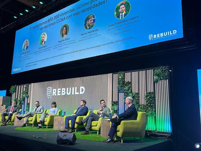 El secretario general de la Consejería de Fomento e Infraestructuras, José Francisco Lajara, durante su intervención en la Feria Rebuild de Madrid.
