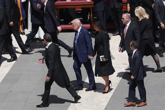 El presidente de Estados Unidos, Donald Trump y su mujer, la primera dama Melania Trump 