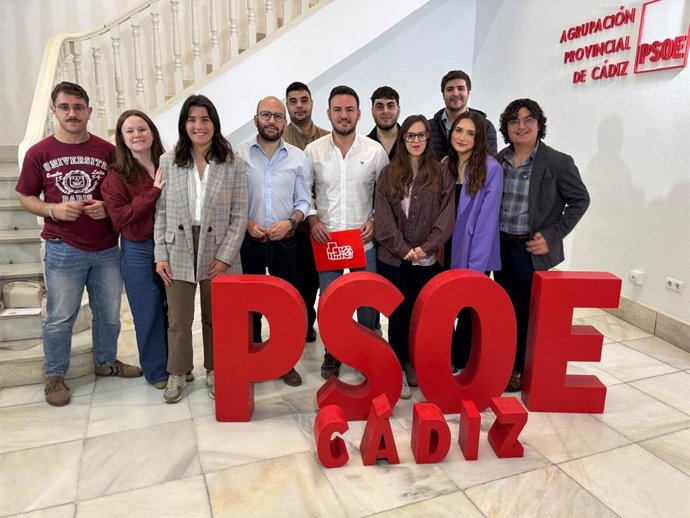 Imagen grupal de Juventudes Socialistas en la provincia de Cádiz.