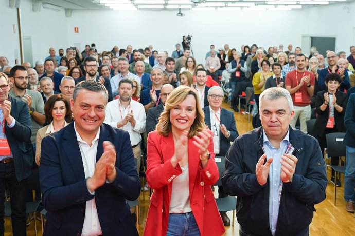 Sabés, Alegría y Cerdán en el Congreso del PSOE Huesca