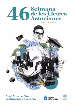 Cartel de la  Selmana de les Lletres Asturianes.