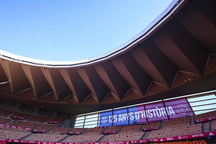 Vista geral antes da final da Copa do Rei da Espanha, partida de futebol disputada entre o FC Barcelona e o Real Madrid no Estádio La Cartuja, em 26 de abril de 2025, em Sevilha, Espanha.
