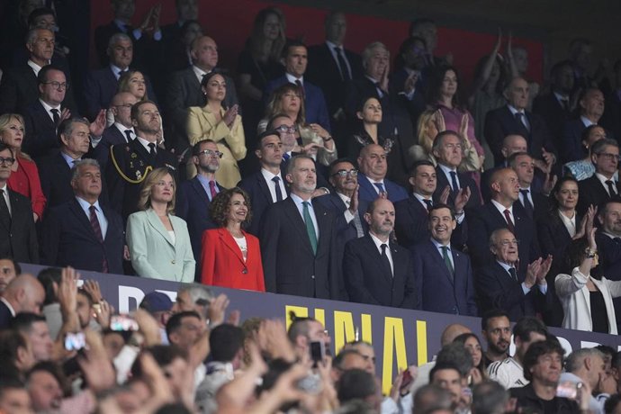 Palco de la final de la Copa del Rey en La Cartuja