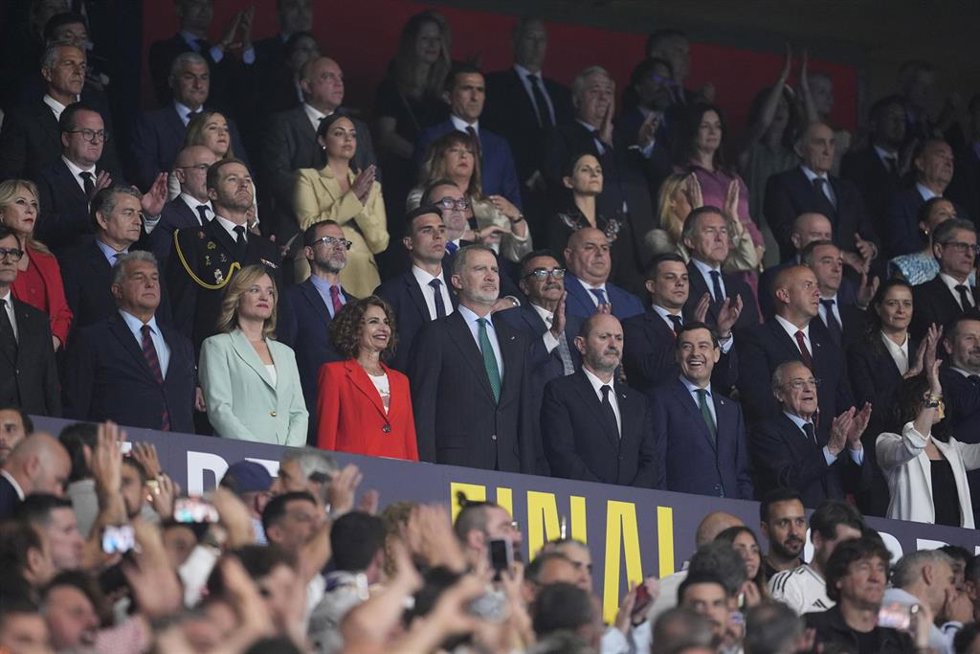 Palco de la final de la Copa del Rey en La Cartuja